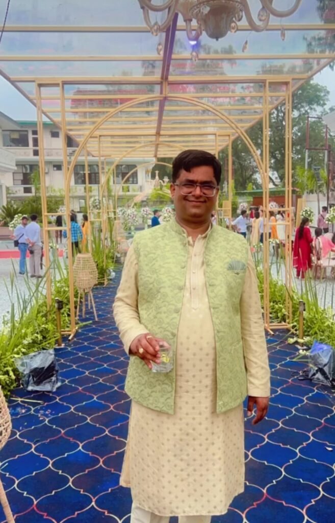 Vishal Bedi, founder of Samadhan Event Planners, at a wedding venue in Dehradun